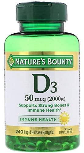 

Nature's Bounty Vitamin D-3 50 mcg (2000 iu), Витамин Д3 (240 капс.)