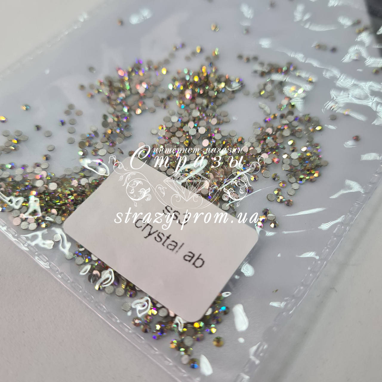 

Стразы ss3 crystal AB 1440шт. (1,3-1,4мм)