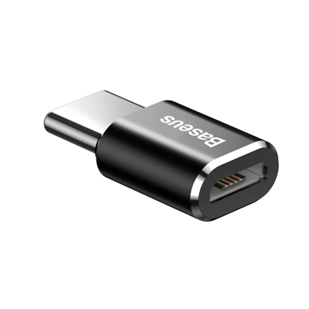 

Переходник адаптер OTG USB Type-C на MicroUSB для телефона ноутбука планшета ОТГ Baseus (черный)