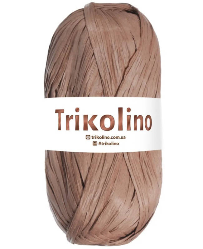 

Рафия Trikolino Air браун соломка для вязания шляп, сумок, Коричневый