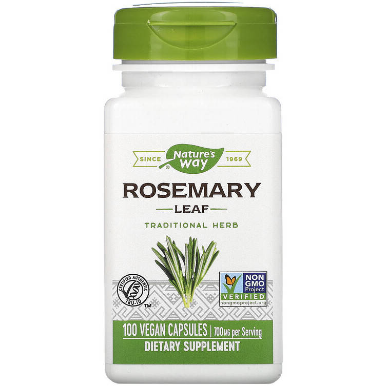 

Листья розмарина Nature's Way "Rosemary Leaf" 700 мг (100 капсул)