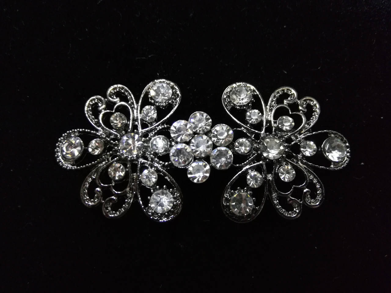 

Декоративная застёжка-крючок для одежды 7см темное серебро