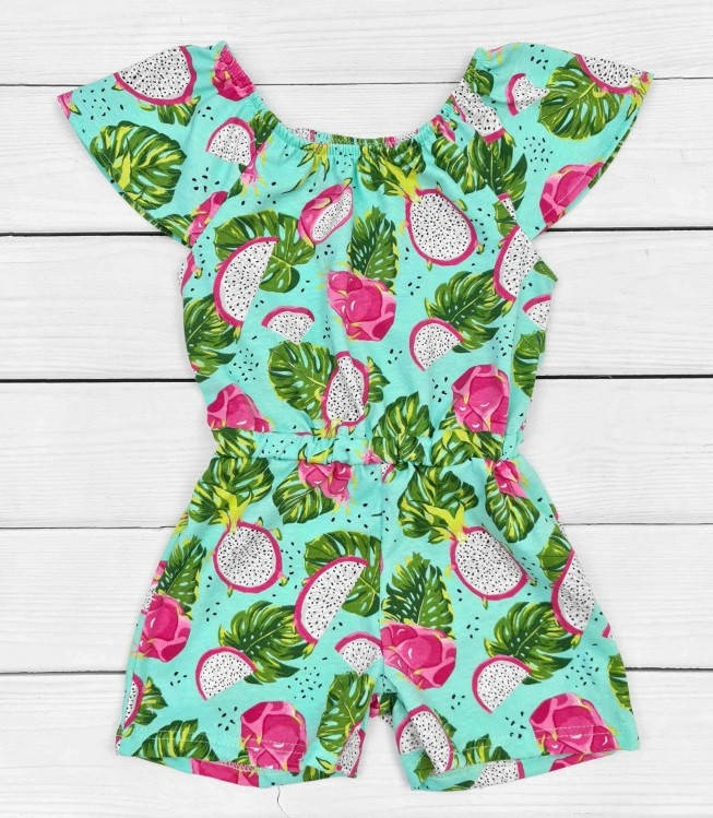 

Летний слитный комбинезон на девочку 1-2-3-4-5-6-7 лет 122, Разные цвета