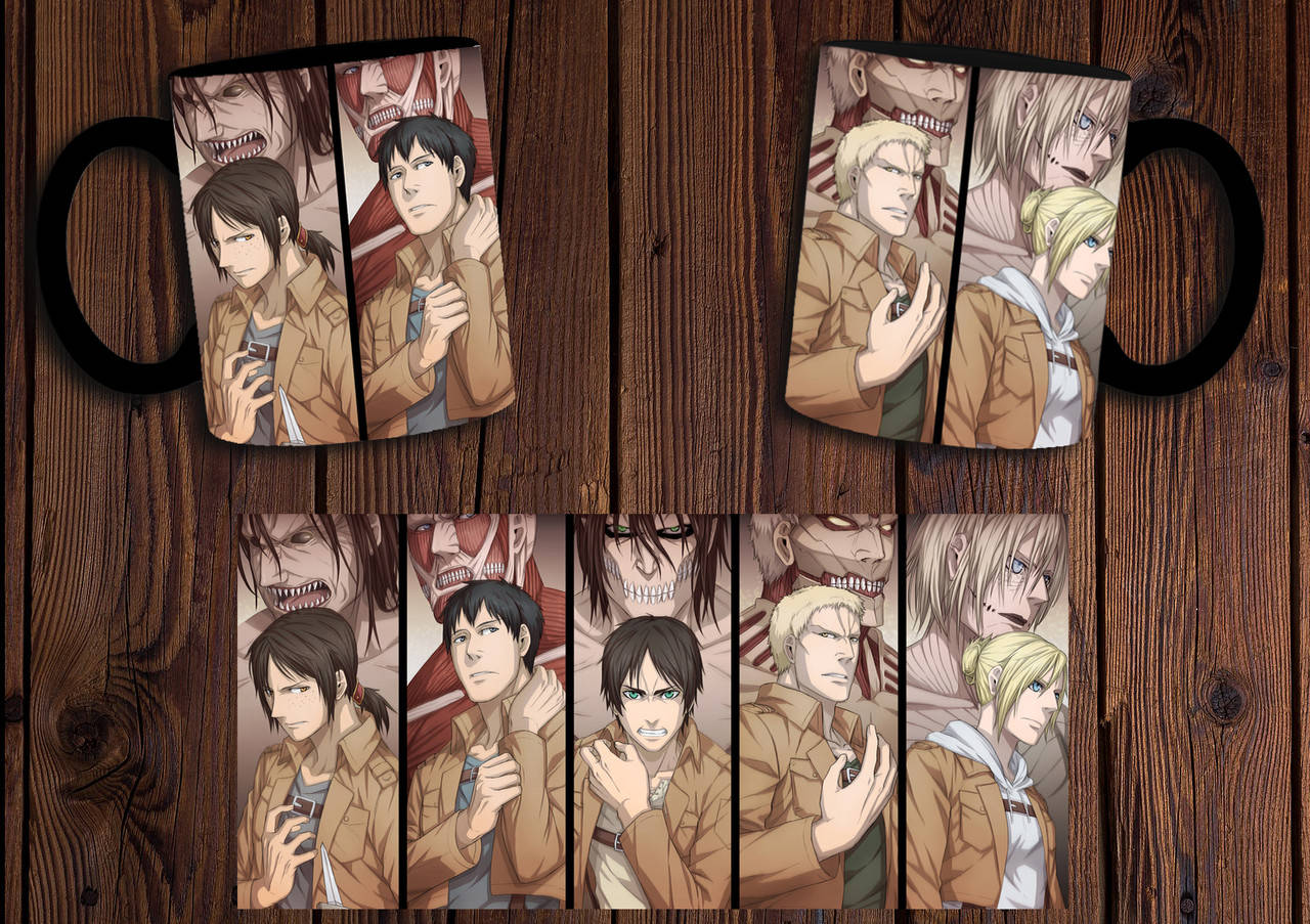 

Чашка "Атака титанов" / Кружка Shingeki no Kyojin №5 Черный