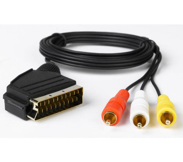 

Кабель Скарт папа - 3*RCA (вход) папы профессинальный 1.5 метра, Черный