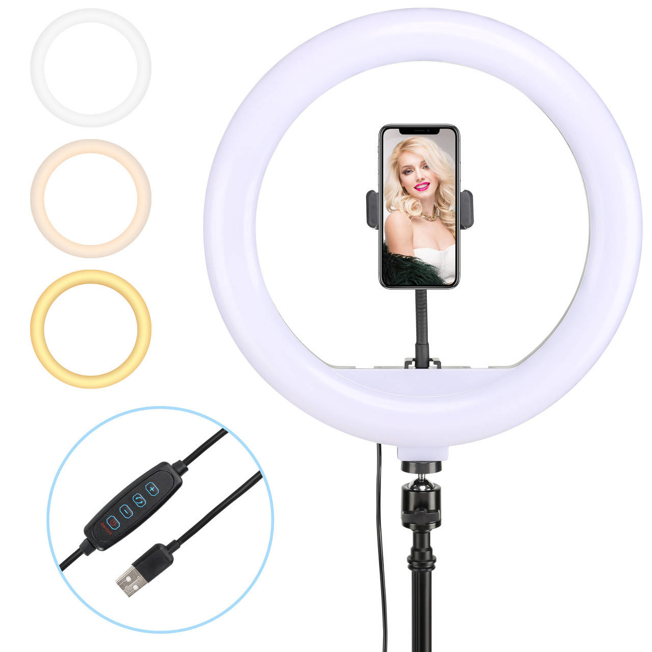 

Кольцевая лампа для селфи 30 см RING FiLL Light / Светодиодная лампа для съемок