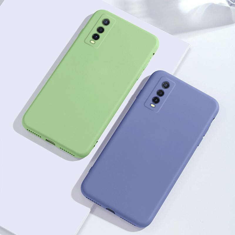 

Силиконовый чехол Liquid Silicone Case Vivo Y20, Разные цвета