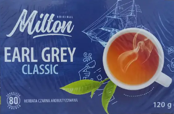 

Черный чай с бергамотом Milton Earl Grey Classic, 80 пакетов