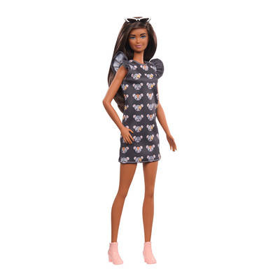 

Лялька Barbie Fashionistas шатенка у сірій сукні (пошкодження пакування)