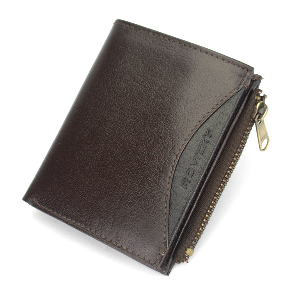 

Кожаный мини-кошелек мужской коричневый Rovicky 1006-03 BOR Brown