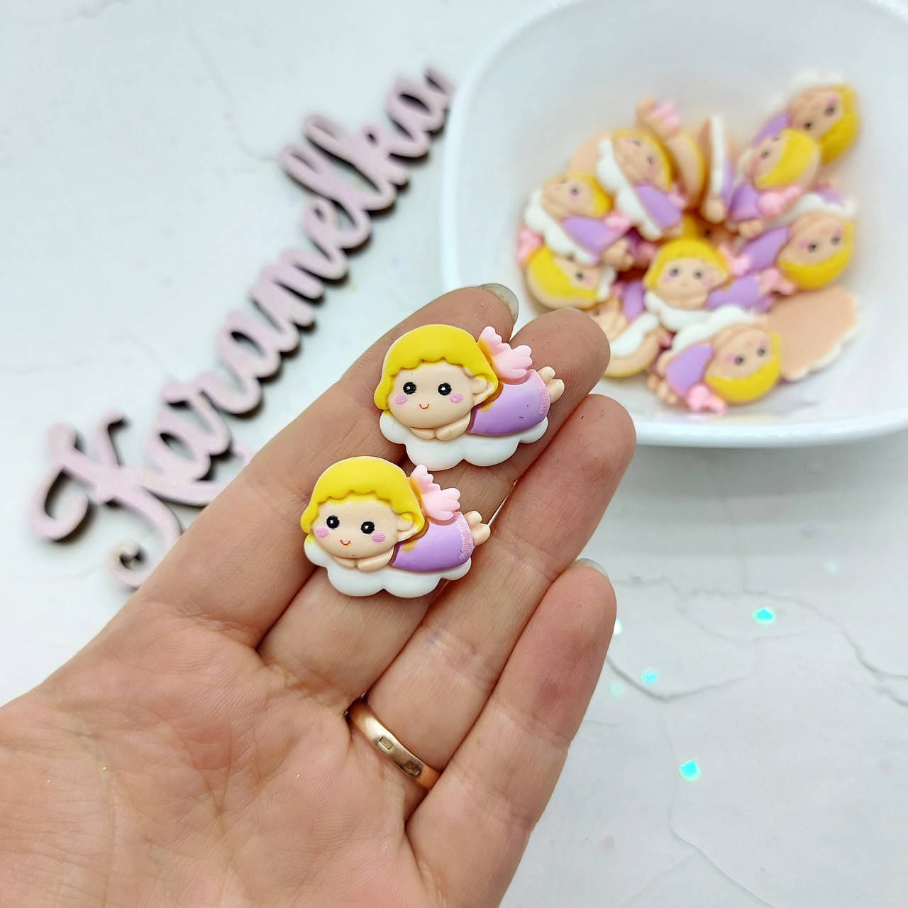 

Кабошон "АНГЕЛОЧОК 4", 2.6*2см