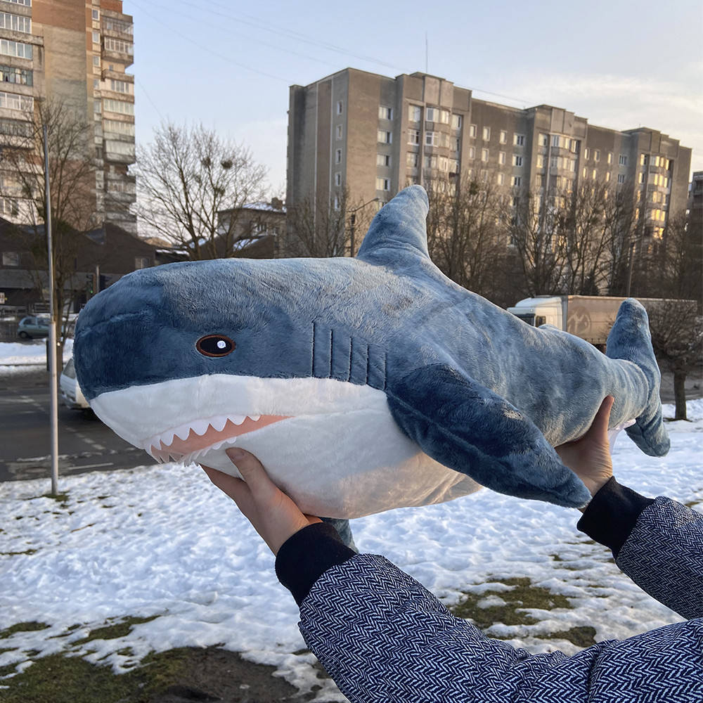 

Мягкая игрушка Акула из ИКЕА, синяя, оригинал, 80см, Синий