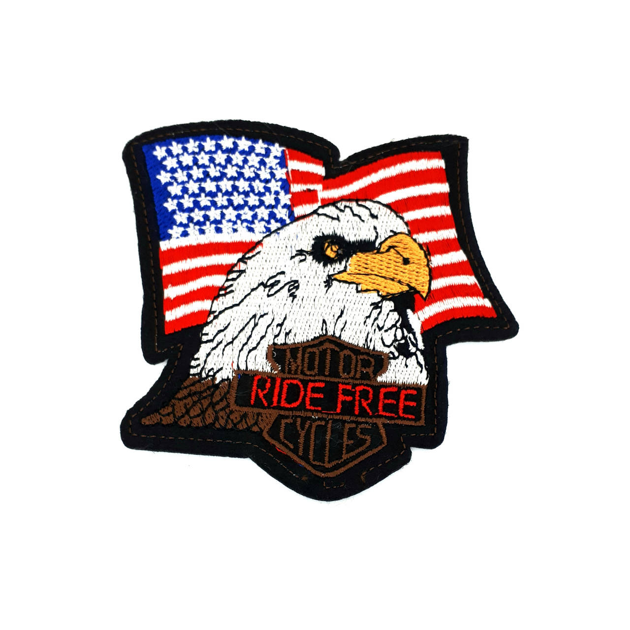 

Нашивка термо вышитая " Ride Free" 8 см х 10 см