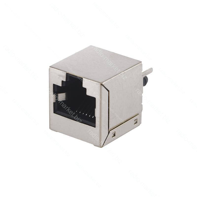 

Гнездо RJ45 металлическое, прямое, монтажное