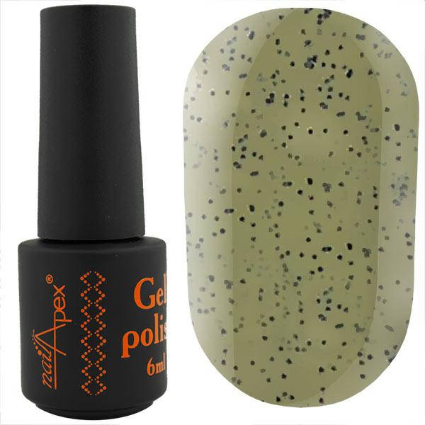 

Гель-лак NailApex GL246 (оливковый, с черной крошкой), 6 мл