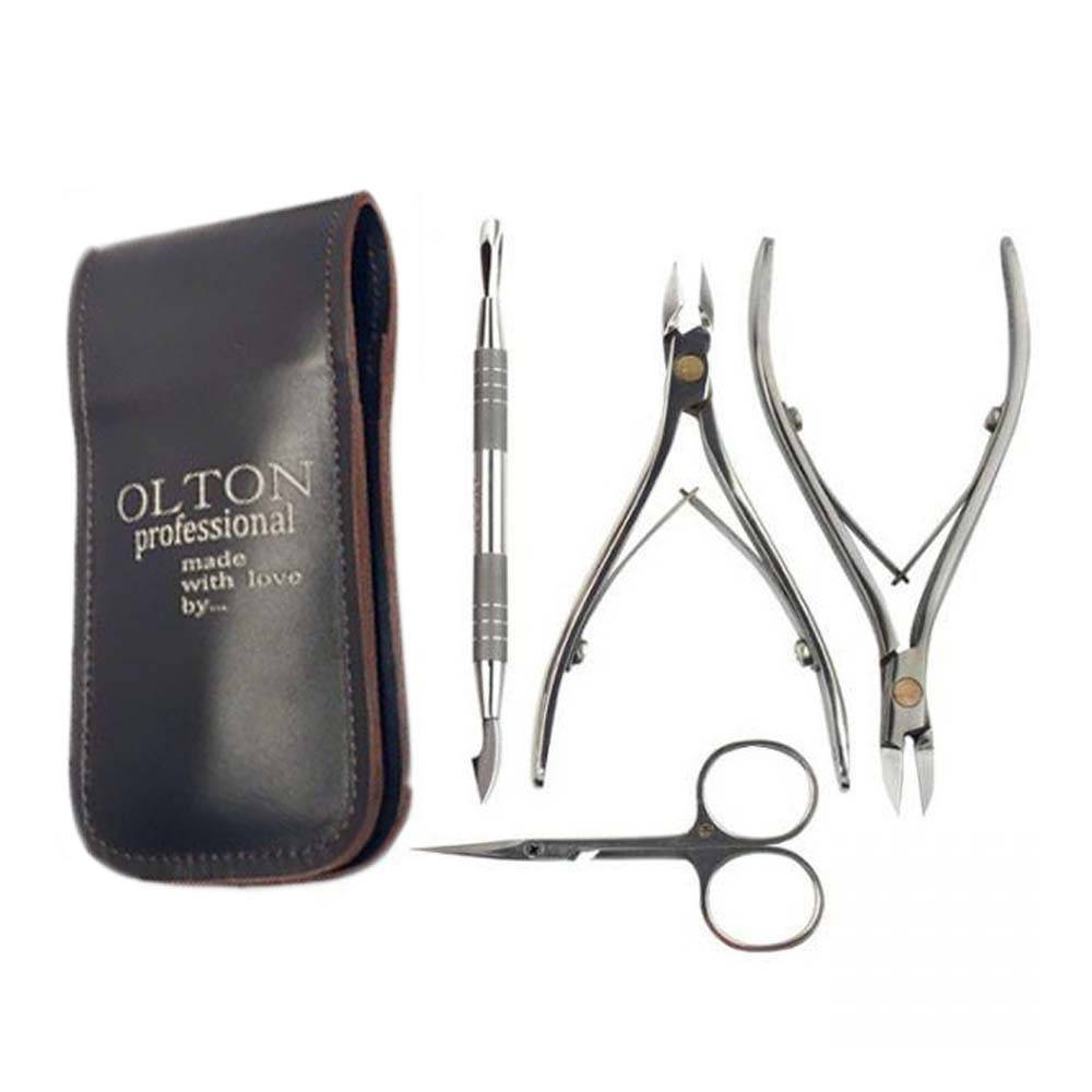 

Набір манікюрний 4 інструменти коричневый OLTON