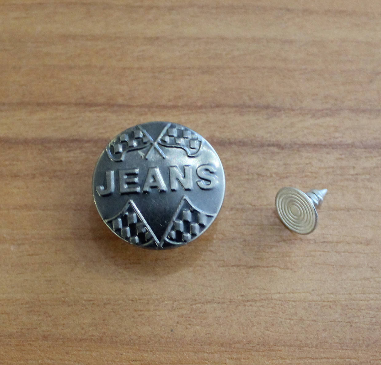 

Кнопка пуговица джинсовая"Jeans" ф20 мм, Темно-серый