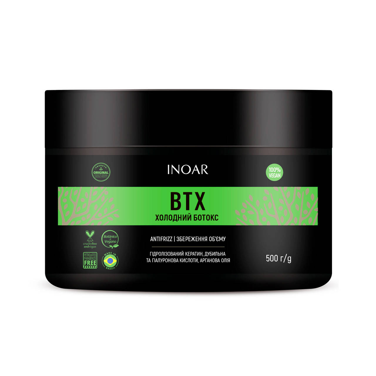

Укрепление волос Ботекс Inoar BTX, Inoar BTX masc antifrizz redut, 500 g