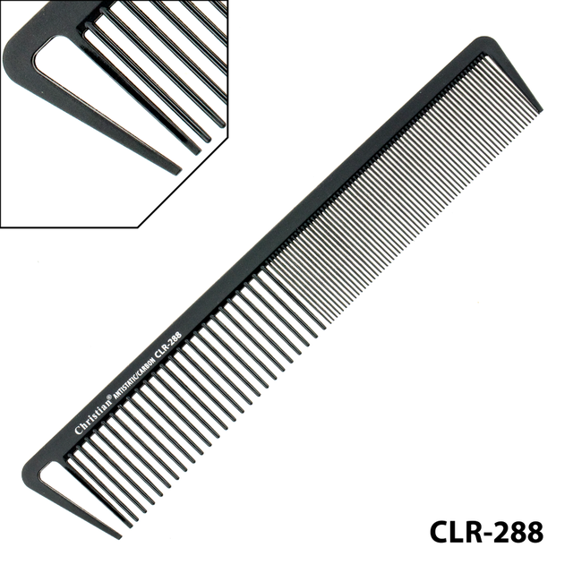 

Гребешок карбоновый антистатический средне-мелкозубый CLR-288