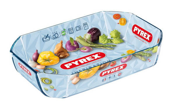 

Емкость для запекания Pyrex Inspiration прямоугольная 2,1л 27х18 см h7 см жаропрочое стекло (293B000)