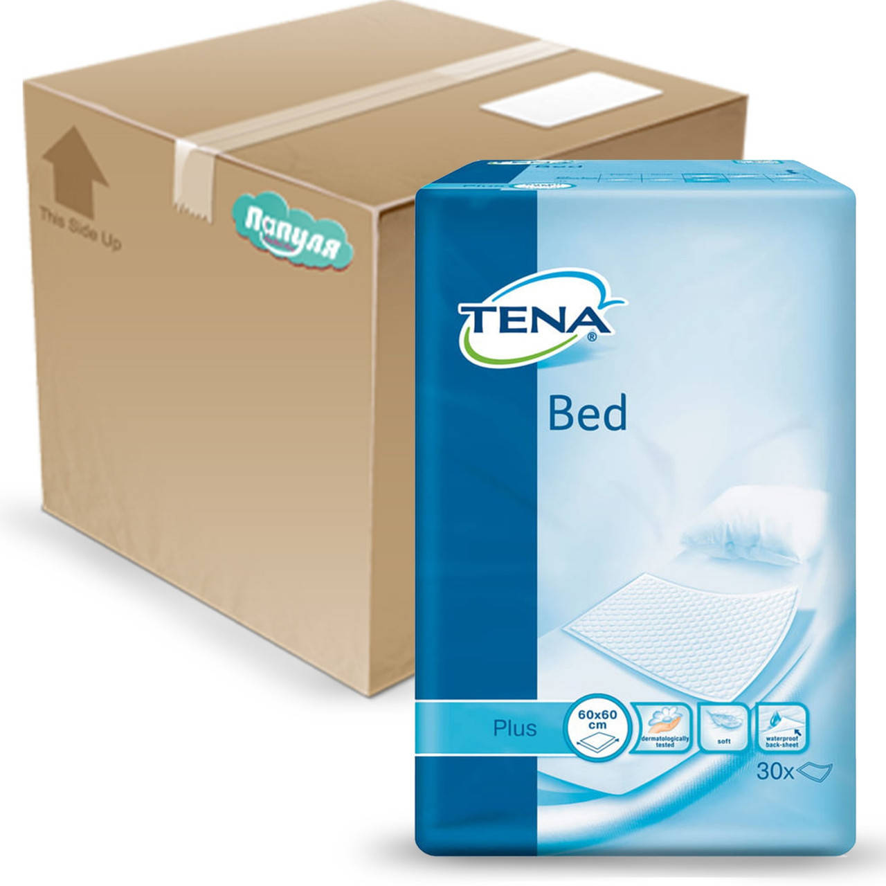 

Гигиенические пеленки Tena тена Bed Plus 60*60 бокс (120 шт) плотные