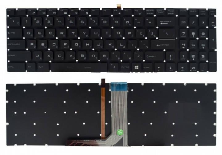 

Клавиатура MSI GP62 GP62VR GP72 GP72VR подсветка клавиш оригинал, Черный