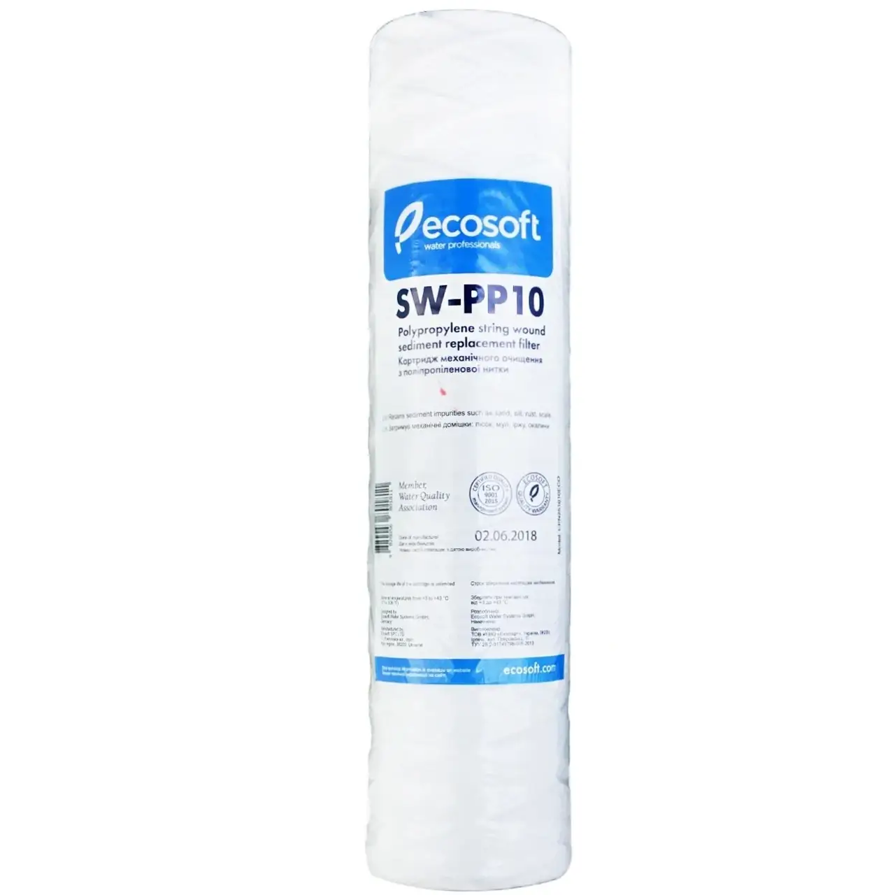 

Ecosoft - Картридж из полипропиленовой нити 2,5 "x10" 10 мкм
