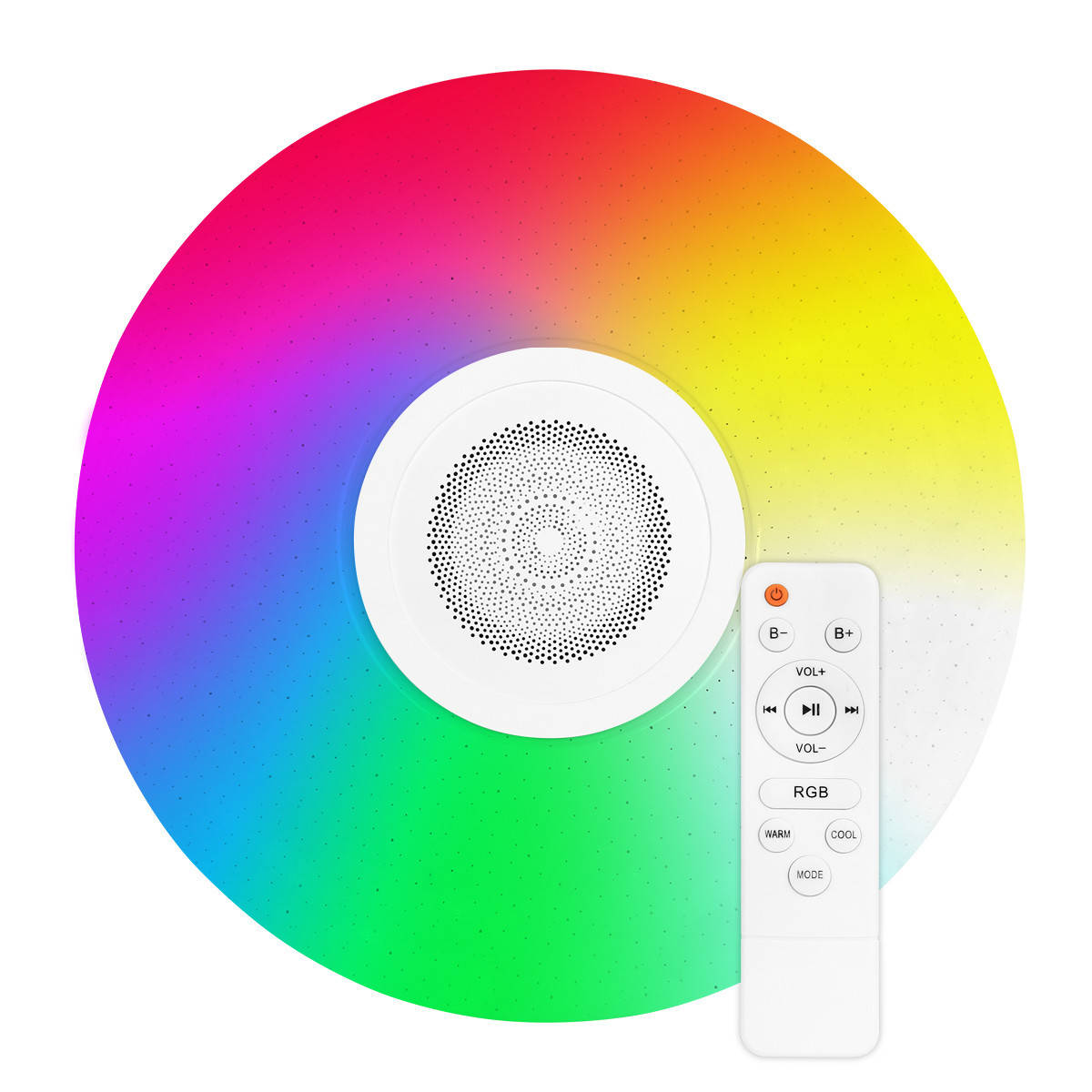 

Светильник светодиодный Biom SMART SML-R26-50-M-RGB 3000-6000K+ RGB 50Вт с д/у музыкальный BT APP