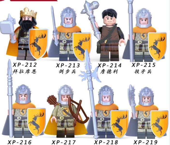 

Фигурки человечки игра престолов Баратеоны рыцари для лего lego