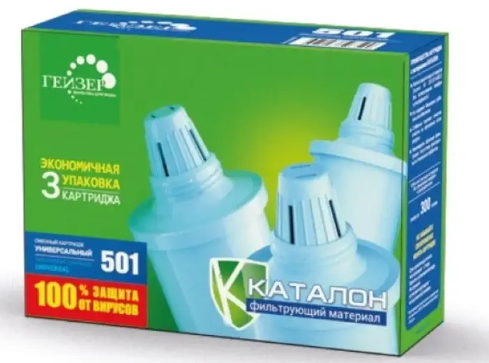 

Набор картриджей для фильтра-кувшина Гейзер 501 (3 шт)