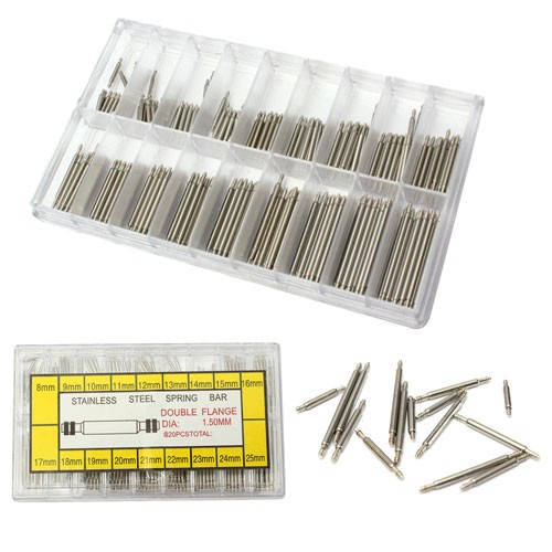 

360x Шпилька, штифт 8-25мм для крепления браслета, ремешка к часам, 101382