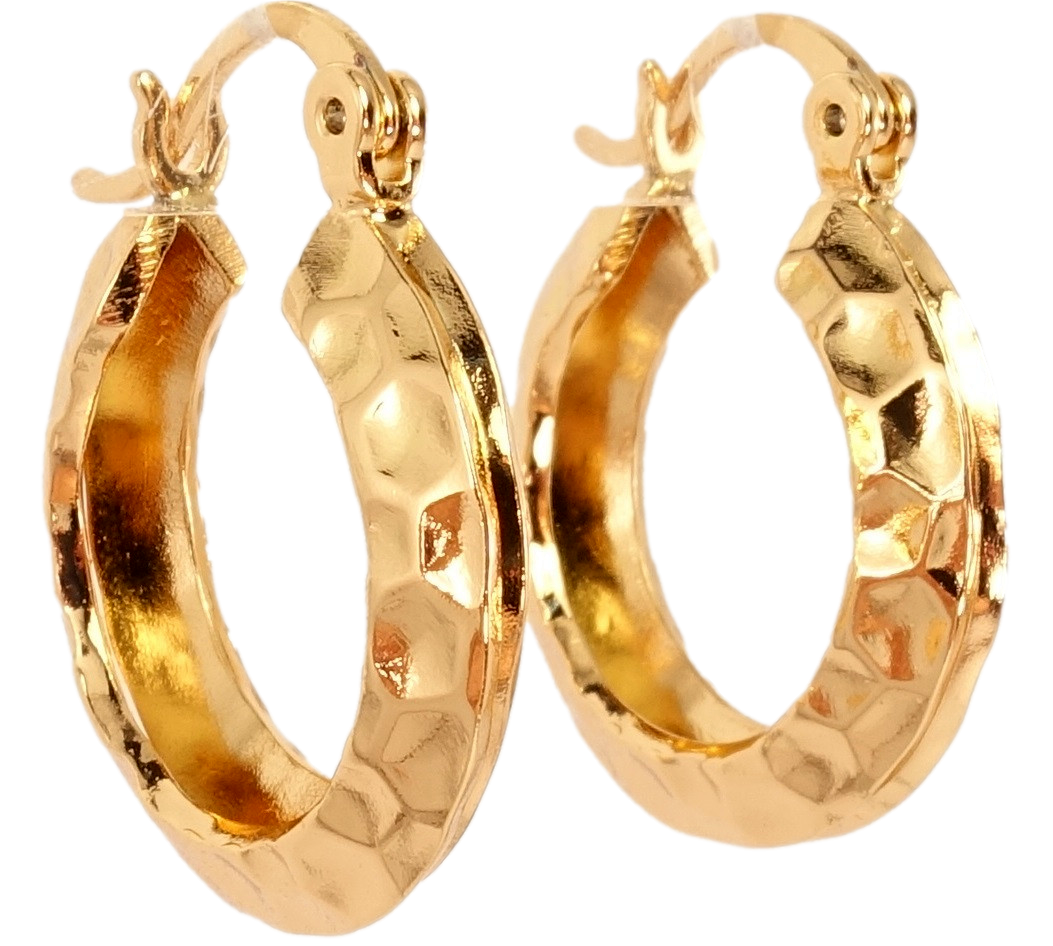 

Серьги Xuping Позолота 18 К замок-булавка "Кольца с тисненным орнаментом" ø 2см