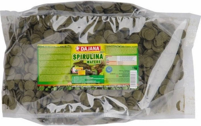 

Корм для донных травоядных рыб в чипсах Dajana SPIRULINA Wafers 1 кг/пакет