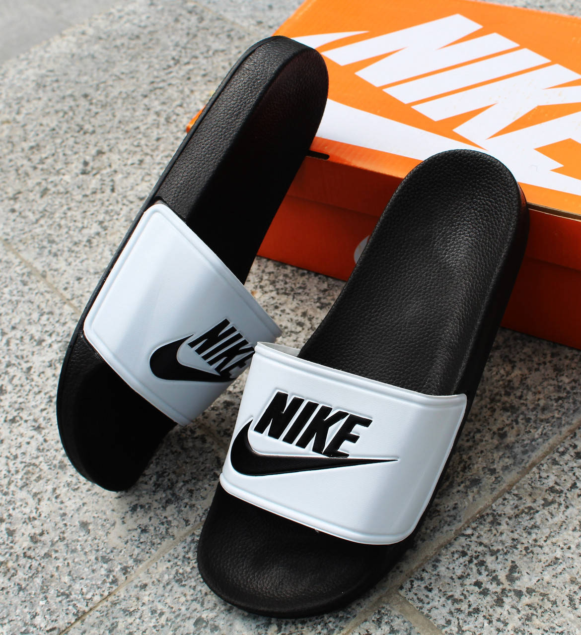 

Мужские Nike сланцы тапочки шлепанцы, Белый