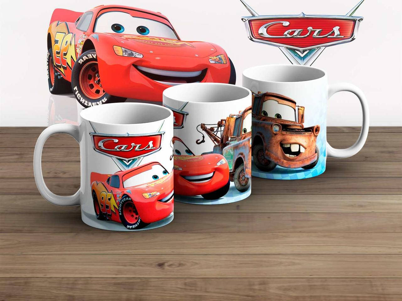 

Чашка Cars "Молния и Сырник" кружка Тачки, Розовый