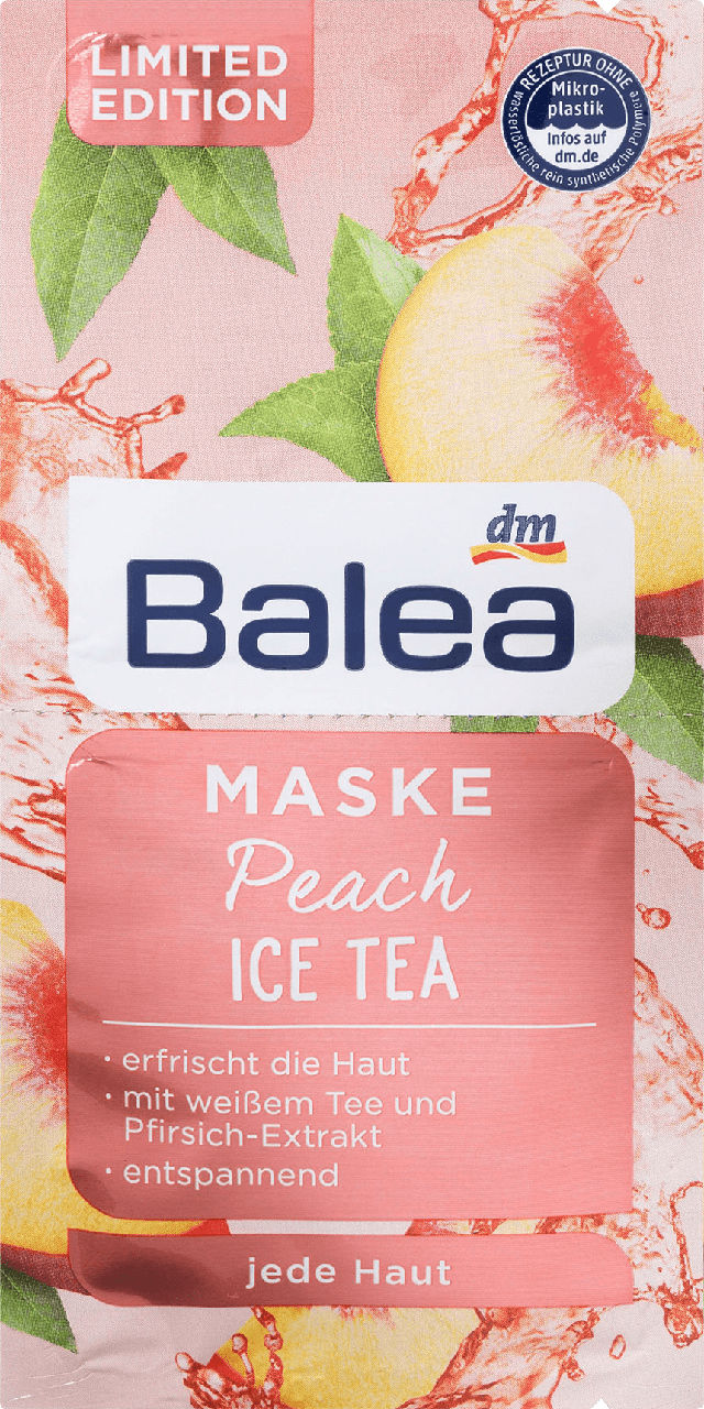 

Маска для лица Balea Peach Ice Tea, 2st. х 8 ml.