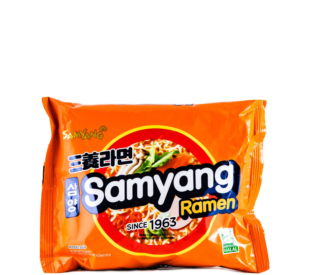 

Лапша Рамен быстрого приготовления со вкусом говядины и ветчины (since 1963) SamYang 120 г