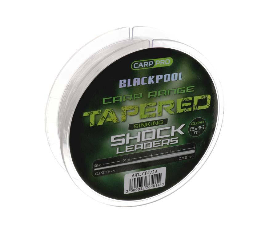 

Шок-лидер Carp Pro Blackpool Sink Tapered Mono 0.225-0.55 мм, 5х15 м