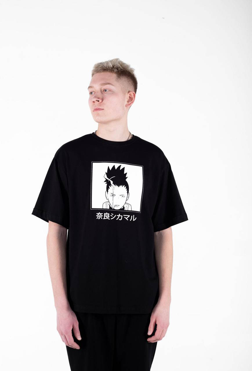 

Футболка оверсайз унисекс Taboo Kyiv Shikamaru Nara black