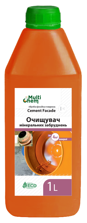 

Смывка минеральных загрязнений Cement Facade Euro Смывка бетона гипса Очиститель 1л