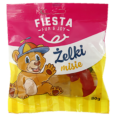 

Желейки Фієста ведмедики Fiesta zelki misie 80g 15шт/ящ (Код : 00-00005535)