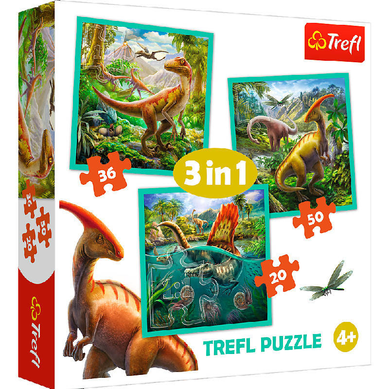 

Пазлы 3 в1 "Trefl" 34837 "Планета динозавров"