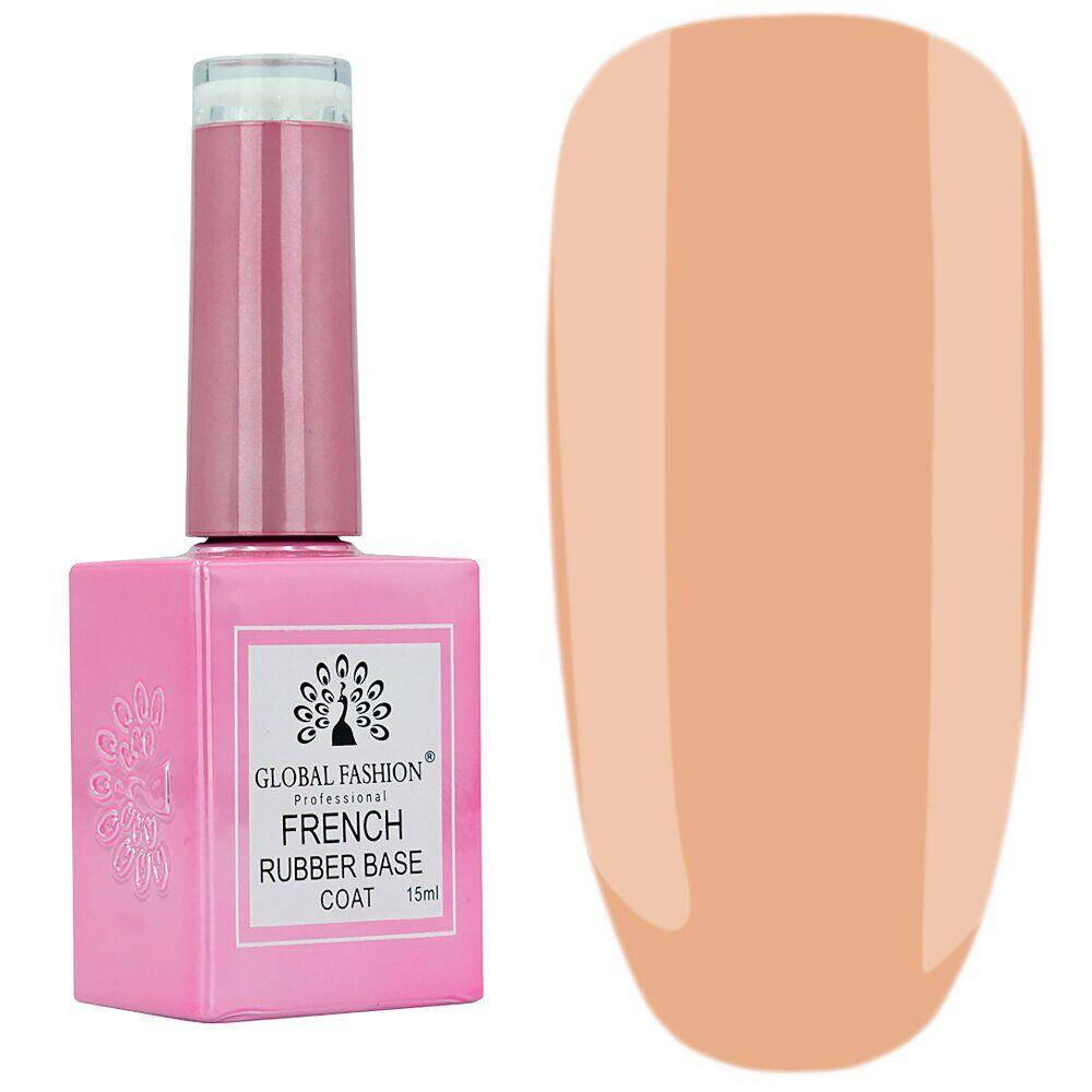 

База для гель лака Global Fashion 15 мл French Rubber Base № 02