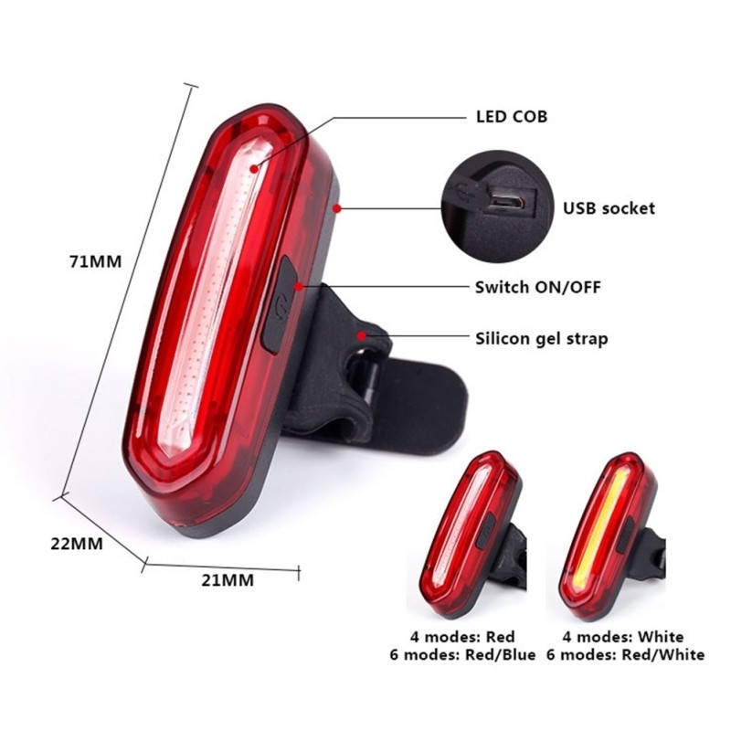 

Фонарь габаритный задний (стекло) BC-TL5434 LED, USB, (красный)
