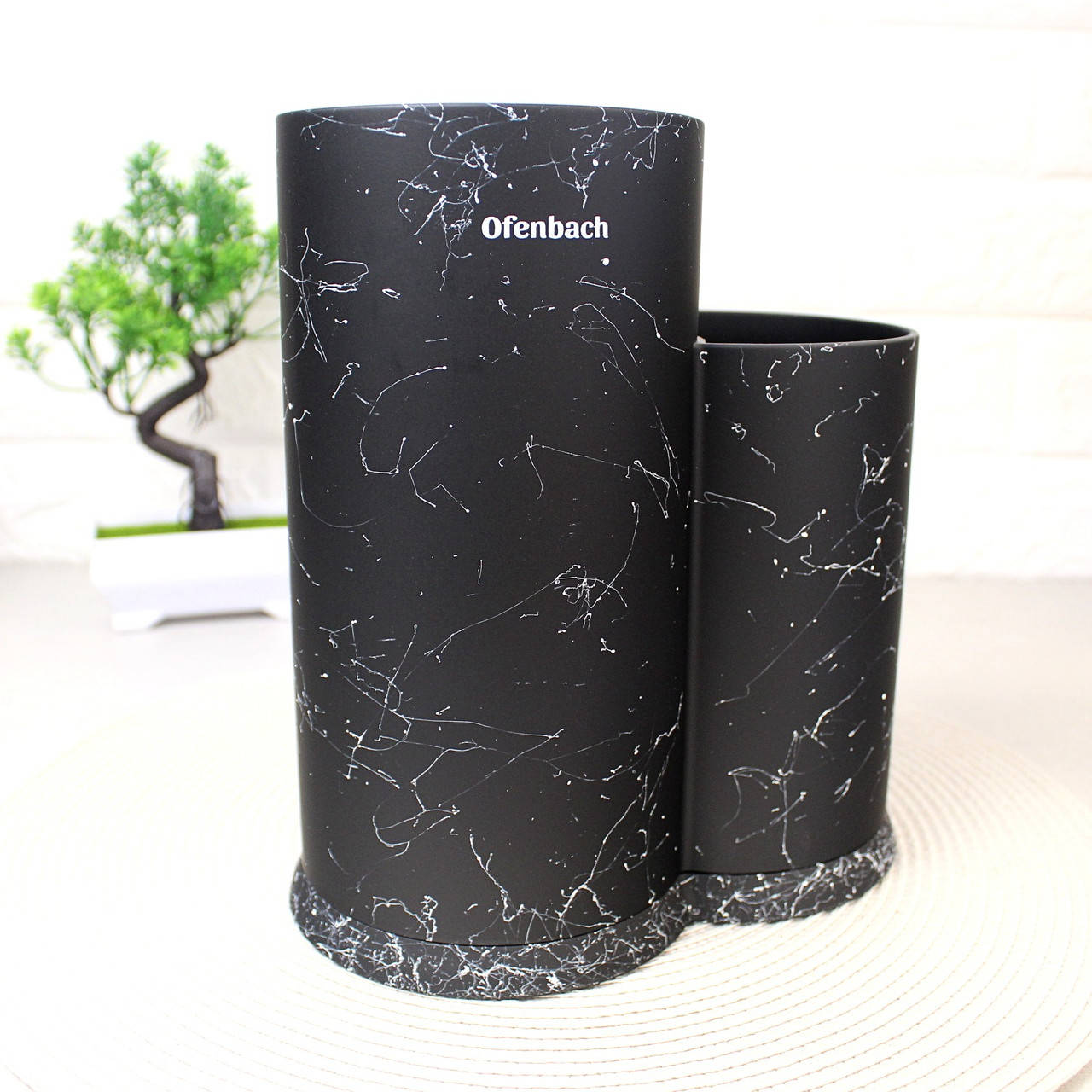 

Двойная браш-подставка для ножей и кухонных принадлежностей с наполнителем