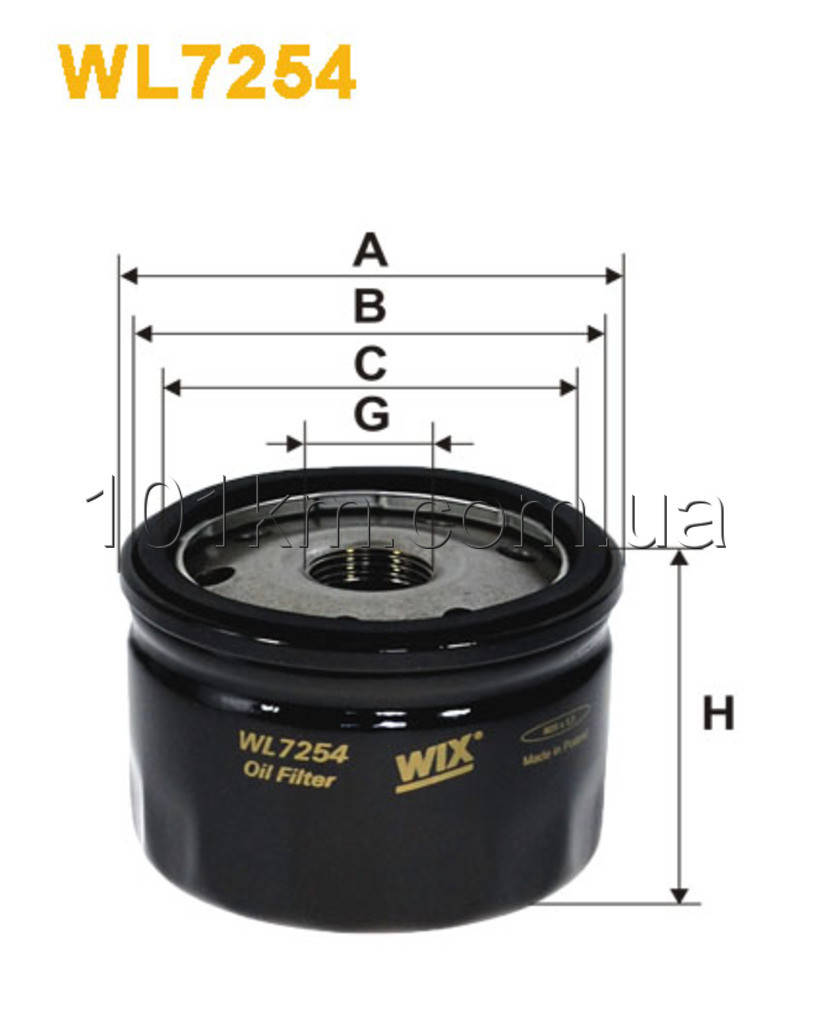 

Фільтр масляний WIX WL7254 (OP643/3)