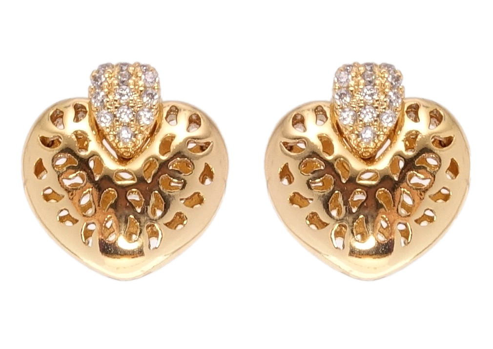 

Серьги Xuping Позолота 18K гвоздики (пусеты) "Резные сердечки"