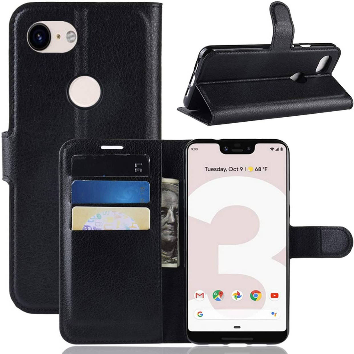 

Чехол-книжка Litchie Wallet для Google Pixel 3A XL Black, Черный