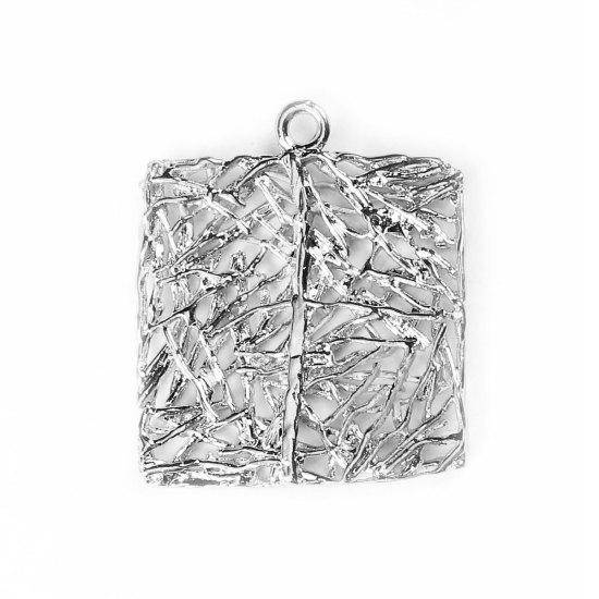 

Подвеска Finding Кулон паутина квадрат Серебристый 23 мм x 20 мм