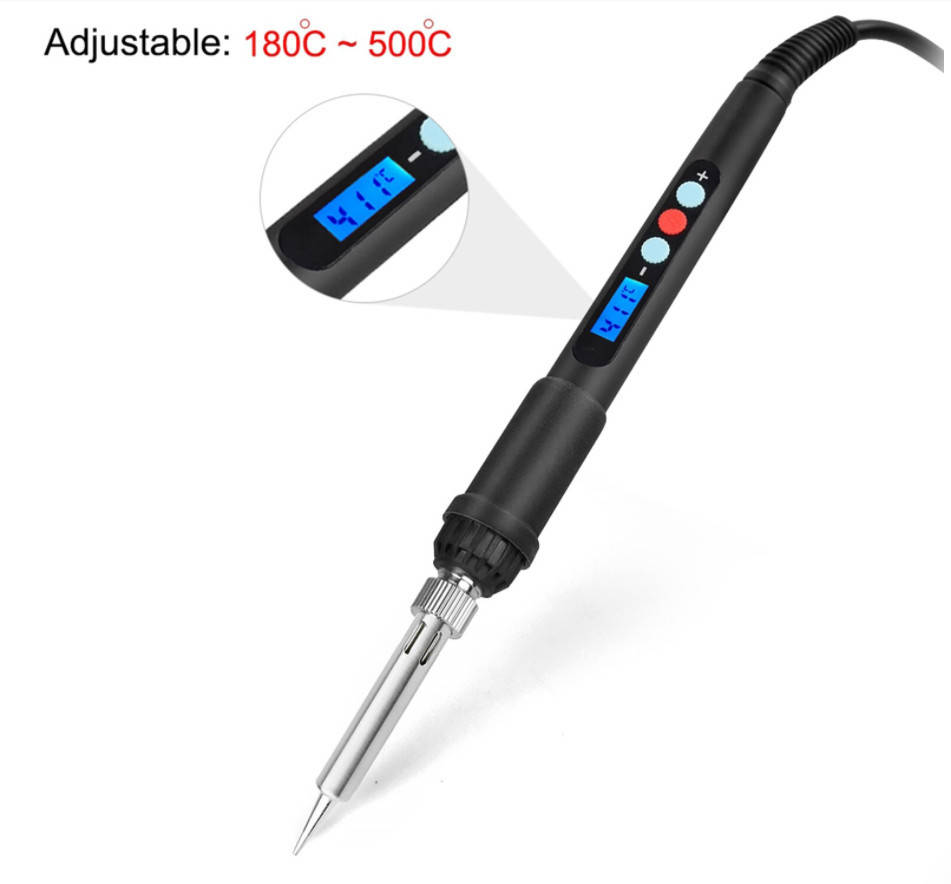 

Паяльник с регулировкой температуры 180-500С, 60W LED